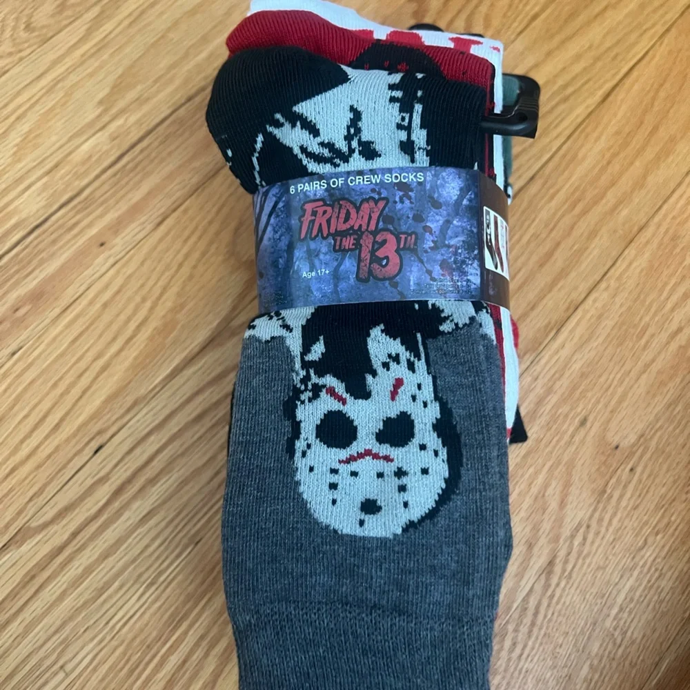 6 pair Friday the 13th Socks